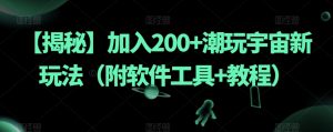 【揭秘】加入200+潮玩宇宙新玩法（附软件工具+教程）-甬战资源库