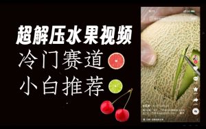 超冷门抖音赛道，水果解压视频0风险，非常容易爆火【揭秘】-甬战资源库