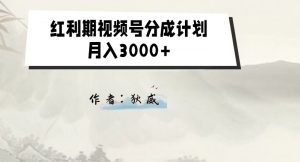 外面收费1980的红利期视频号分成计划2.0版本教学【揭秘】-甬战资源库