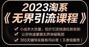 2023淘系无界引流实操课程，​小成本大流量，低价引流快速拉新收割，让你快速掌握无界突破瓶颈-甬战资源库