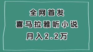 全网首发,喜马拉雅挂机听小说月入2万+【揭秘】-甬战资源库