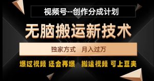 视频号无脑搬运新技术,破原创壕流量,独家方式,爆过视频,还会再爆【揭秘】-甬战资源库