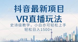 抖音最新VR直播玩法，史诗级教学，小白也可轻松上手轻松日入1500+【揭秘】-甬战资源库