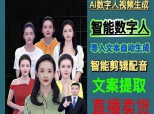 伍老师Ai数字人快速剪辑制作以及变现视频课-甬战资源库