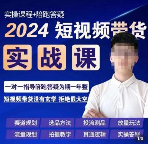 果哥·2024短视频带货实操课，​赛道规划/选品方法/投流测品/放量玩法/流量规划/拍摄教学-甬战资源库