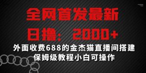 全网首发最新，日撸2000+，外面收费688的金杰猫直播间搭建，保姆级教程小白可操作【揭秘】-甬战资源库