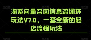 淘系向量召回信息流闭环玩法V7.0，一套全新的起店流程玩法-甬战资源库