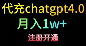 代充chatgpt4，日入500+，精准引流，暴力变现【揭秘】-甬战资源库