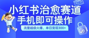 小红书治愈视频赛道，手机即可操作，流量超级火爆，单日变现300+【揭秘】-甬战资源库
