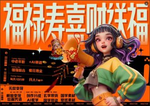 AI狂撸中老年赛道,福禄寿喜财送财送福,每日轻松十分钟,月入1W+, 抓紧冲-甬战资源库