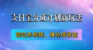 支付宝分成计划最新玩法，利用回忆杀视频，赚分成计划收益，操作简单，新手也能轻松月入过万-甬战资源库
