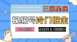 2024视频号三国冷门赛道掘金,条条视频爆款,操作简单轻松上手,新手小白也能月入1w-甬战资源库