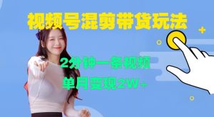 视频号混剪玩法,2分钟一条视频,单月变现2W+【揭秘】-甬战资源库