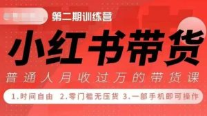 小Red书带货42天训练营 2.0版，宝妈+自由职+上班族+大学生，提高副业收入的大红利项目-甬战资源库