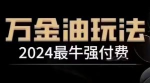 2024最牛强付费,万金油强付费玩法,干货满满,全程实操起飞(更新12月)-甬战资源库