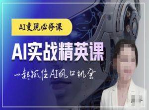 AI实战精英课,chatgptAI实战教程,一起抓住AI风口的机会-甬战资源库