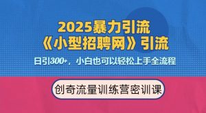2025最新暴力引流方法，招聘平台一天引流300+，日变现多张，专业人士力荐-甬战资源库