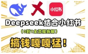 deepseek+小红书打造流量生产线实操课,0到1全流程拆解,搞钱嘎嘎猛-甬战资源库