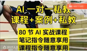 AI指令实战课，课程+案例，80节AI实战课程，笔记指令随意享用，课程指令随意享用-甬战资源库