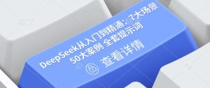 DeepSeek从入门到精通：7大场景 50大案例 全套提示词【文档】-甬战资源库