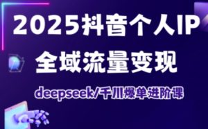 2025抖音个人IP全域流量变现进阶课，deepseek千川爆单进阶课-甬战资源库
