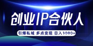 云帆·创业ip合伙人打造3.0，从0到1教你做网创，实现月入过W-甬战资源库