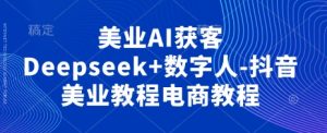 美业AI获客Deepseek+数字人-抖音美业教程电商教程-甬战资源库