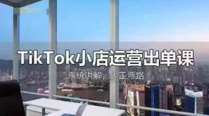 TikTok小店运营出单课，从开店选品、运营出单、发货回款，进行全流程讲解-甬战资源库