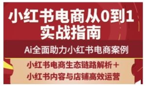 2025小红书电商全链路运营，Ai全面助力小红书电商案例-甬战资源库