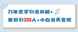 25年国学引流拆解+单日引200人+小白当天就能变现-甬战资源库
