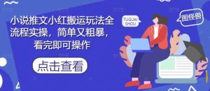 小说推文小红搬运玩法全流程实操,简单又粗暴,看完即可操作-甬战资源库