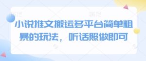 小说推文搬运多平台简单粗暴的玩法,听话照做即可-甬战资源库