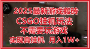 2025最新游戏搬砖,CSGO挂G,不需要玩游戏,实现真挂G,月入1W+【揭秘】-甬战资源库