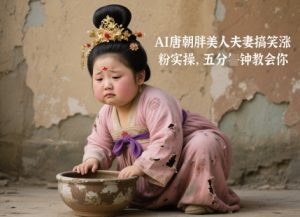 AI唐朝胖美人夫妻搞笑涨粉实操，五分钟教会你-甬战资源库
