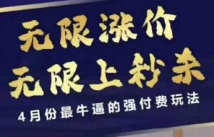 拼多多线上课，无限涨价，无限上秒杀，4月份最牛逼的强付费玩法【更新】-甬战资源库