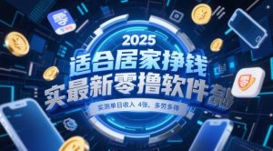 适合居家挣钱2025最新零撸软件,实测单日收入4张,多劳多得 一部手机即可操作【揭秘】-甬战资源库