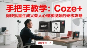 手把手教学:Coze + 剪映批量生成火柴人心理学视频的硬核攻略-甬战资源库