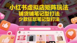 小红书虚拟店矩阵玩法，铺货铺笔记型打法，少款狂怼笔记型打法-甬战资源库