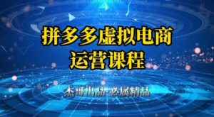 拼多多虚拟资料项目,从起店到出单全套系列教程,从0到1小白也可以轻松上手-甬战资源库