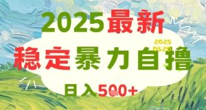 2025最新暴力自撸项目,日入5张+,可矩阵操作【揭秘】-甬战资源库