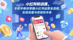 小红书特训课，手把手教你掌握小红书运营全流程，实现流量与变现双丰收-甬战资源库