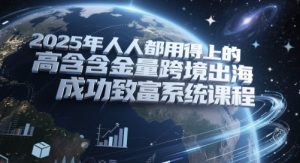 2025年人人都用得上的高含金量跨境出海成功致富系统课程-甬战资源库
