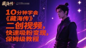10分钟学会《藏海传》二创视频，快速吸粉变现，保姆级教程-甬战资源库