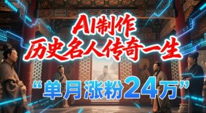 暴力起号！用AI制作历史名人传奇一生，单月涨粉24W，涨粉+变现赛道黑马来了-甬战资源库