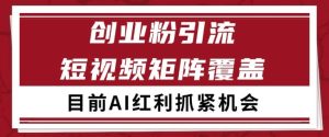 小红书某音创业赛道引流获客 自热矩阵日引200+【揭秘】-甬战资源库