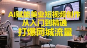 AI赋能美业短视频创作，从入门到精通，打爆同城流量，超级AI工具短视频实操落地-甬战资源库